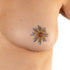 SiaLinda: Brust- und Körpertattoo Margie, selbstklebend, 2er Set, rotgold silber, Blumenmuster - SiaLinda.com